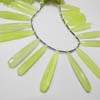 This listing is for the 17 Pieces of Parrot Green Chalcydony Faceted Long Drop briolettes in size of 8x30 - 9x45 mm approx,,Length:,,Total Pcs: 17